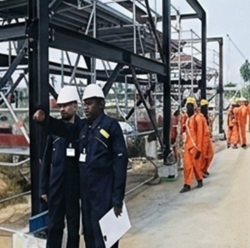 Substation construction and engineering crew